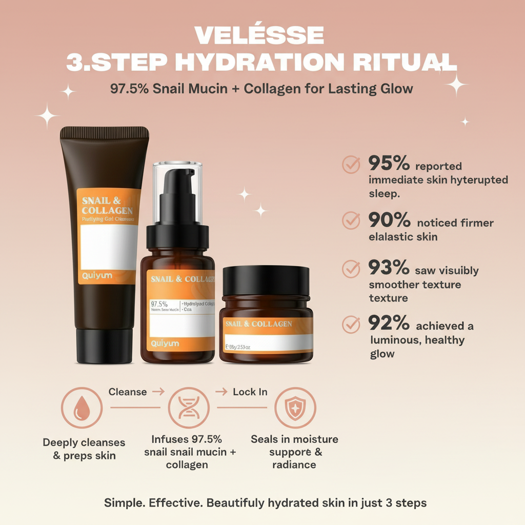 Velésse 3 Step Set 97.5% Snail Mucin