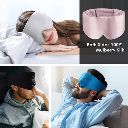 100% Mulberry Silk Blackout Sleeping Eye Mask